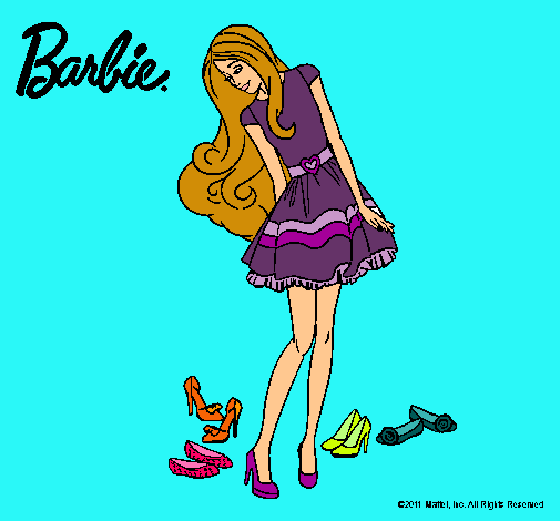 Barbie y su colección de zapatos