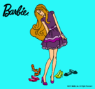 Dibujo Barbie y su colección de zapatos pintado por andreita123