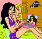 Dibujo Barbie chateando pintado por 1999999