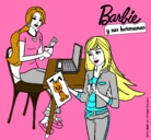 Dibujo Barbie y su hermana merendando pintado por vidalisromer