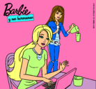 Dibujo Buscando en internet pintado por BARBIES