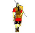 Dibujo Soldado romano pintado por gersan6o