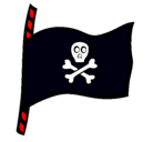 Dibujo Bandera pirata pintado por MARTISMI