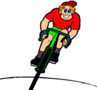 Dibujo Ciclista con gorra pintado por cvdfbgfnjfgf