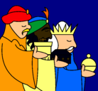Dibujo Los Reyes Magos 3 pintado por maycol