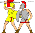 Dibujo Lucha de gladiadores pintado por nacor