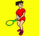 Dibujo Chica tenista pintado por tenis 