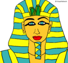 Dibujo Tutankamon pintado por cleopatra