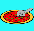 Dibujo Pizza pintado por  mduhrhejhoo