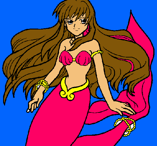 Dibujo Sirena pintado por cmss