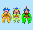 Dibujo Los Reyes Magos 4 pintado por claratortosa