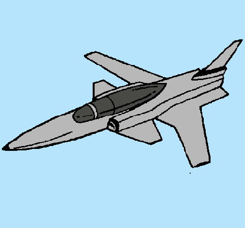 Dibujo Jet pintado por manuel145