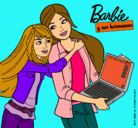 Dibujo El nuevo portátil de Barbie pintado por andreita123