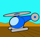 Dibujo Helicóptero pequeño pintado por amor10
