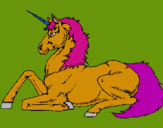 Dibujo Unicornio sentado pintado por alfredoz