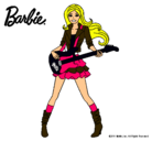 Dibujo Barbie guitarrista pintado por druky24