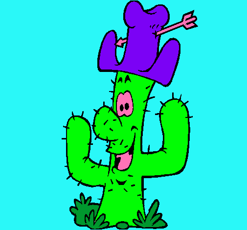 Cactus con sombrero