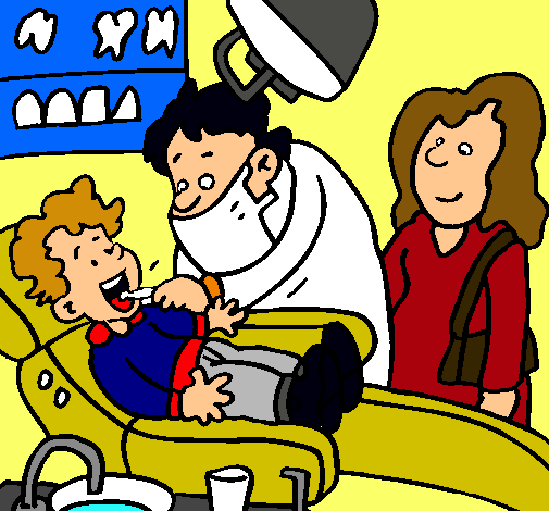 Dibujo Niño en el dentista pintado por SoyCool
