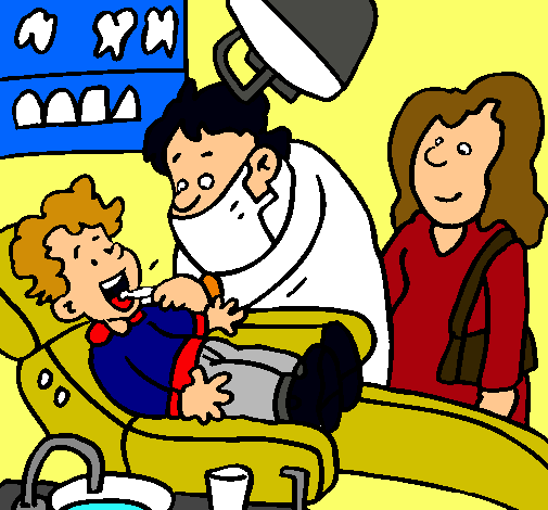 Niño en el dentista