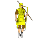 Dibujo Soldado romano pintado por jfahsgb