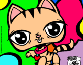 Dibujo Gatito Littlest Pet Shop pintado por PrinNadia