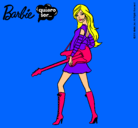 Dibujo Barbie la rockera pintado por Melaniebes