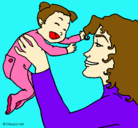Dibujo Madre con su bebe pintado por sushil