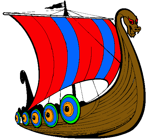 Dibujo Barco vikingo pintado por txibindoba