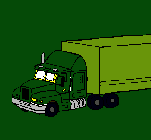 Dibujo Camión tráiler pintado por manuel145