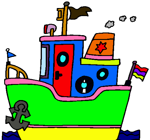 Dibujo Barco con ancla pintado por VANESAANDY