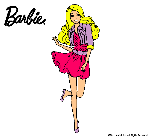 Dibujo Barbie informal pintado por chelita111097
