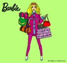 Dibujo Barbie de compras pintado por sharky