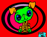 Dibujo Perrito Littlest Pet Shop pintado por loro