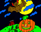 Dibujo Paisaje de Halloween pintado por Halloween