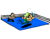 Dibujo Lucha en el ring pintado por daniel442352