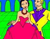 Dibujo Princesa y príncipe en el baile pintado por agos6