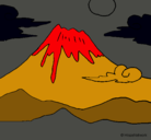 Dibujo Monte Fuji pintado por dinte