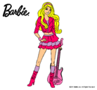 Dibujo Barbie rockera pintado por 6556
