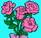 Dibujo Ramo de rosas pintado por _aniita_