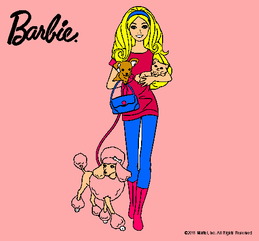 Barbie con sus mascotas