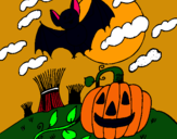 Dibujo Paisaje de Halloween pintado por 6hhbb