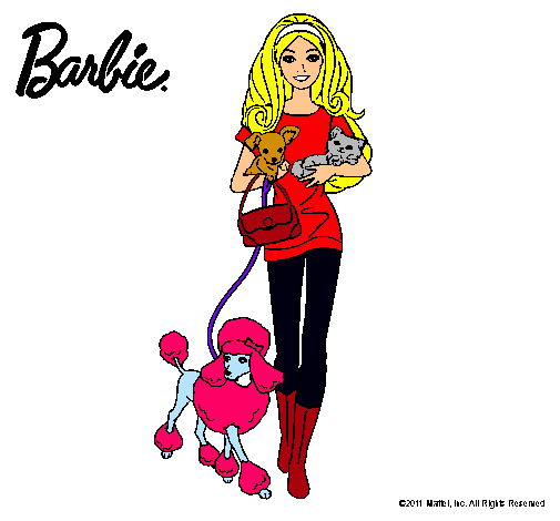 Barbie con sus mascotas