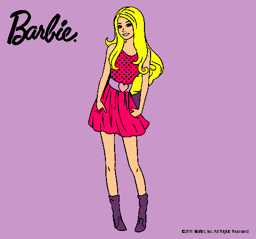 Dibujo Barbie veraniega pintado por chelita111097