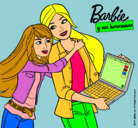 Dibujo El nuevo portátil de Barbie pintado por pochida