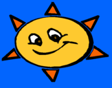 Dibujo Sol sonriente pintado por danielin08