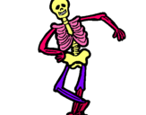 Dibujo Esqueleto contento pintado por sertinara