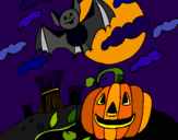 Dibujo Paisaje de Halloween pintado por Kalabazha