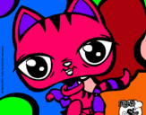 Dibujo Gatito Littlest Pet Shop pintado por cmss