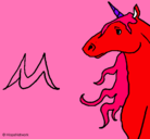 Dibujo Unicornio pintado por dhty4yf6fyt7