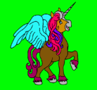 Dibujo Unicornio con alas pintado por alfredoz